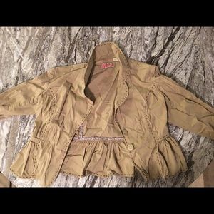 Tan Chiffon Styled Jacket